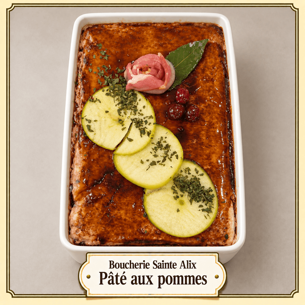Pâté aux pommes - Boucherie Sainte Alix