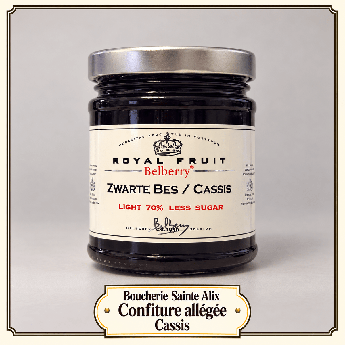 Confiture allégée – Cassis - Boucherie Sainte Alix